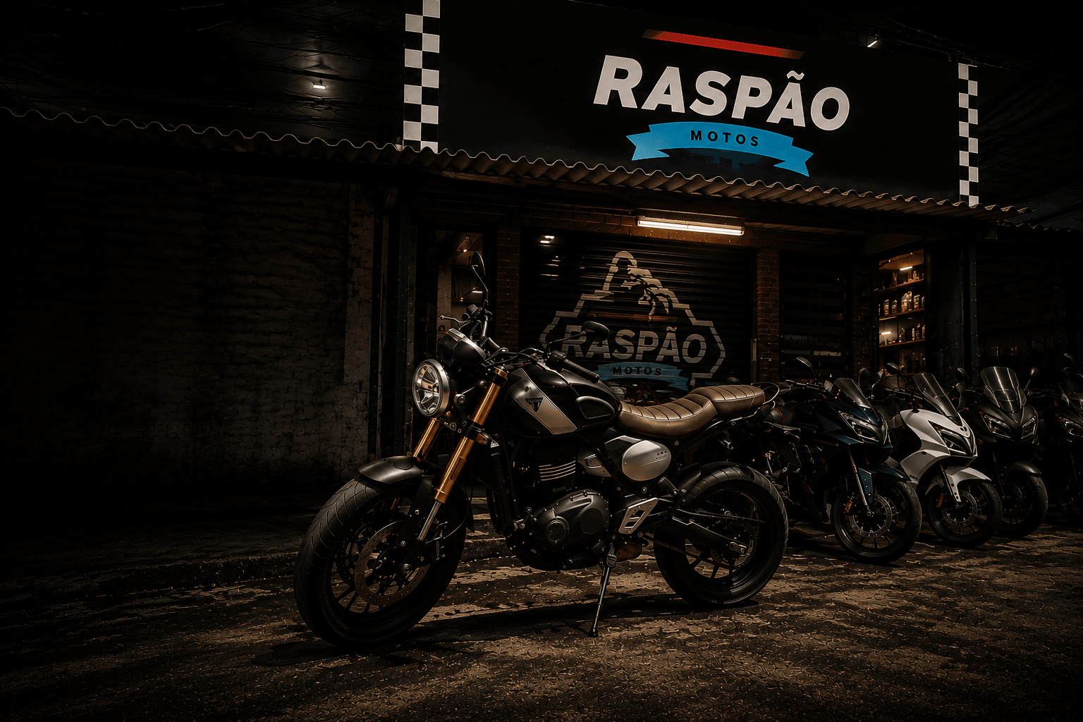 Estrutura Raspão Motos - Bancada e ferramentas